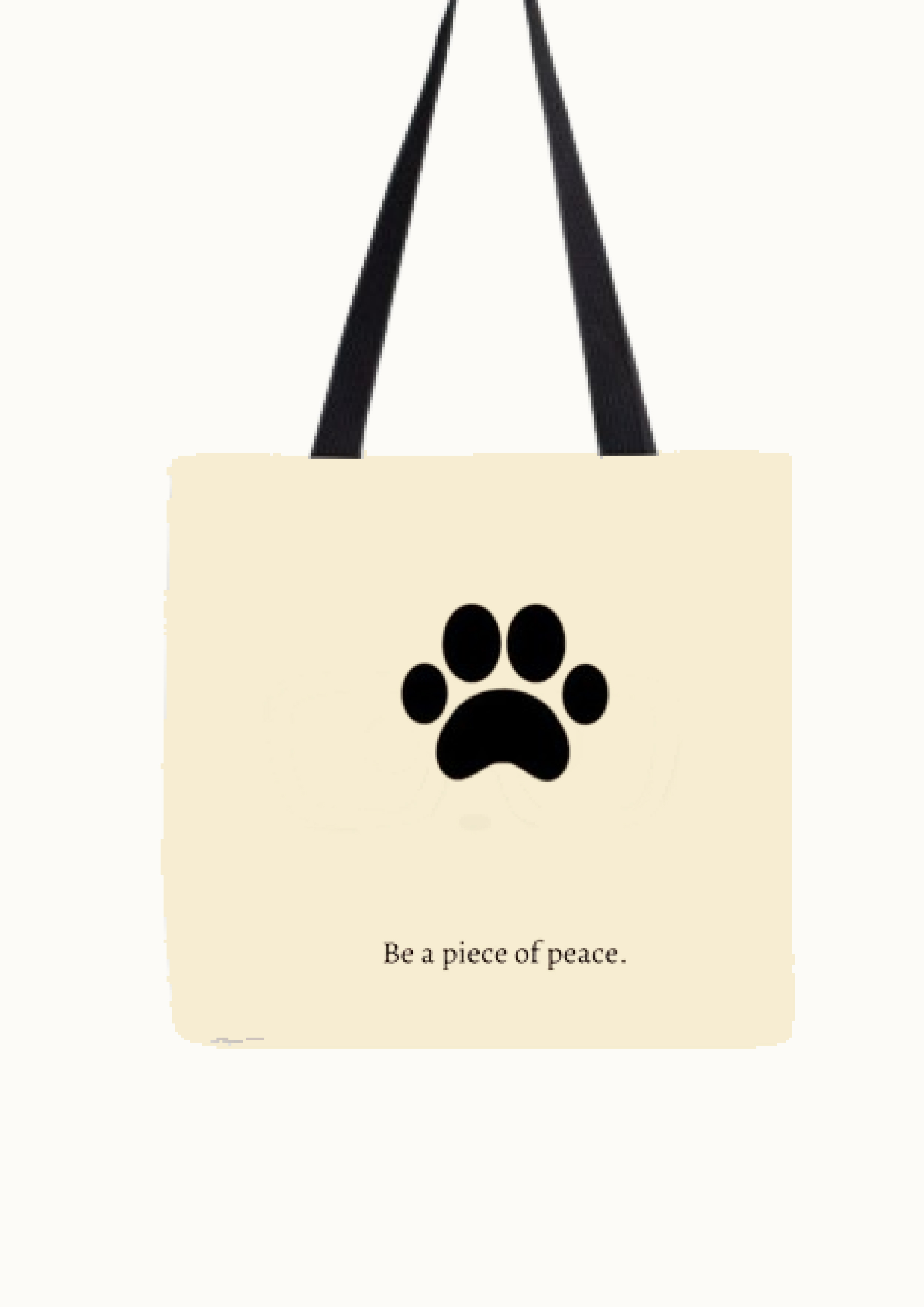 Tote Bag with Black Handle - Eco-Friendly Women’s Bag with Zipper. 