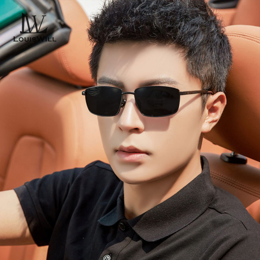 LouisWill Men Sunglasses UV400 TAC Polarized Sunglasses Retro Frame Sunglasses Sport Sunglasses Outdoor Activities Eyewear Driving Fishing Eyewear Silicone Nose Pads Sun Glasses. 