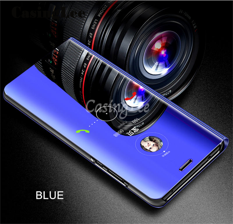 Casinglee For Samsung Galaxy A73 Phone Case Smart View Cosmetic Mirror Cases Back Flip Cover for Samsung A73 Back Cover. 