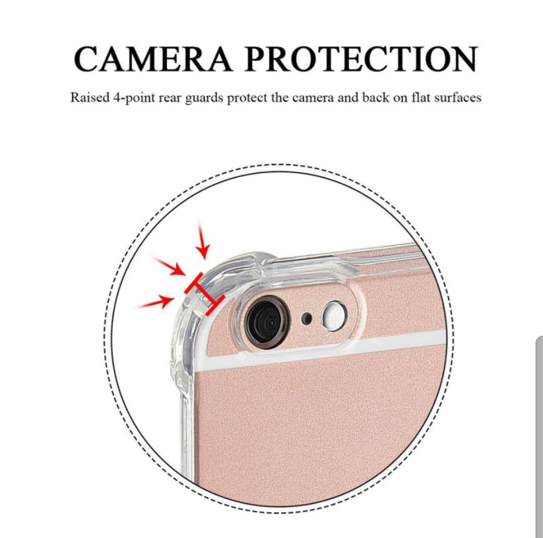 Transparent Back Cover For iPhone 6s 6 Plus 6s Plus Back cover Anti Burst Soft Silicone Clear Back cover 6 6s 6 Plus 6s Plus Transparent Case Camera Guard Protection Clear Case iPhone Transparent Back cover For Girls Boys. 