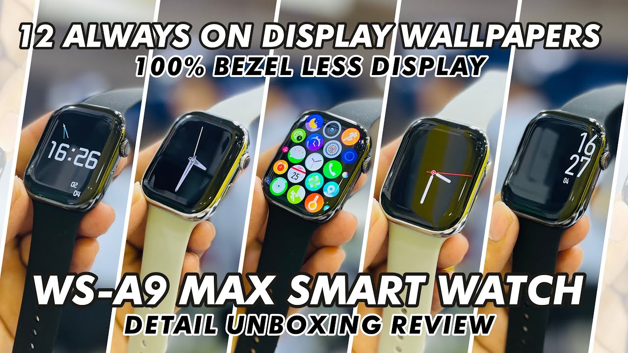 WS-A9 Smart Watch with 2 STRAPS & 6 Different Always on Display | Men | Women | Series 8 | 45mm Dial Size | 2.12 Inch Real HD Screen | Latest Model. 