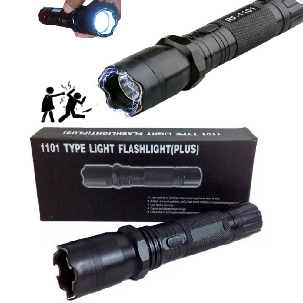 Rechargeable Thicker Rubber 1101 Type Light Flashlight Plus Police Flashlight