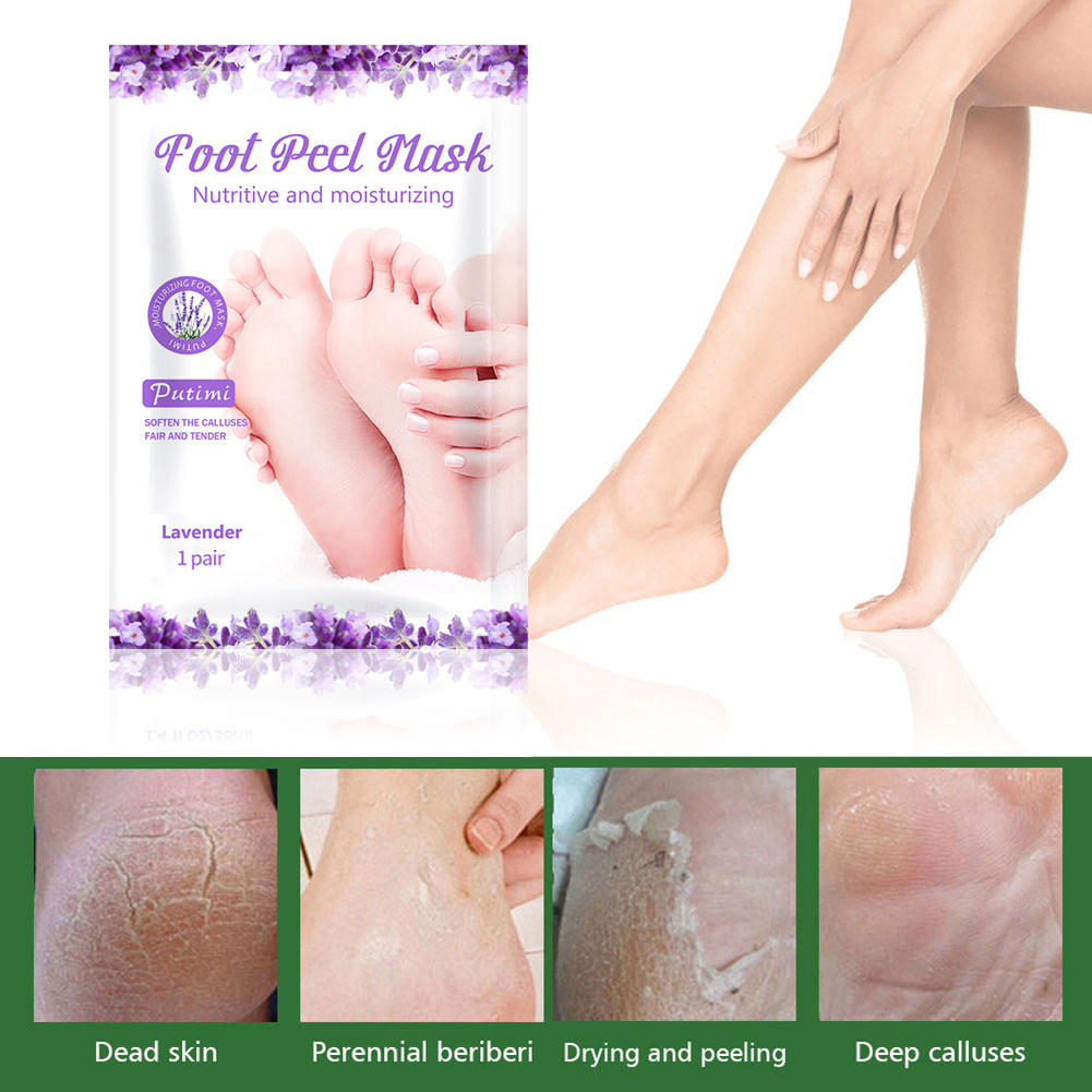 2pcs Remove Calluses Foot Mask Lavender Moisturizing Foot Membrane Feet Care Foot Patches for Home Foot Peel Mask. 
