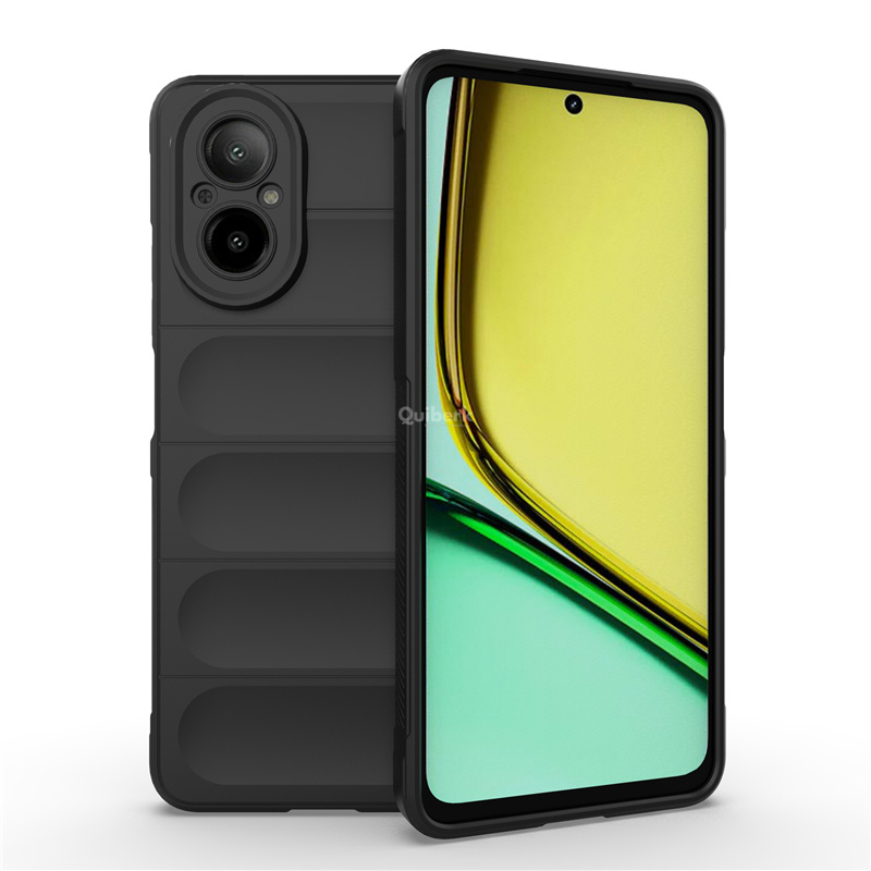 Xinyunew Custodia A Libro In Pelle Con Portafoglio E Stand Per Oppo Realme C67 4G - Cover Nera Con Chiusura Magnetica