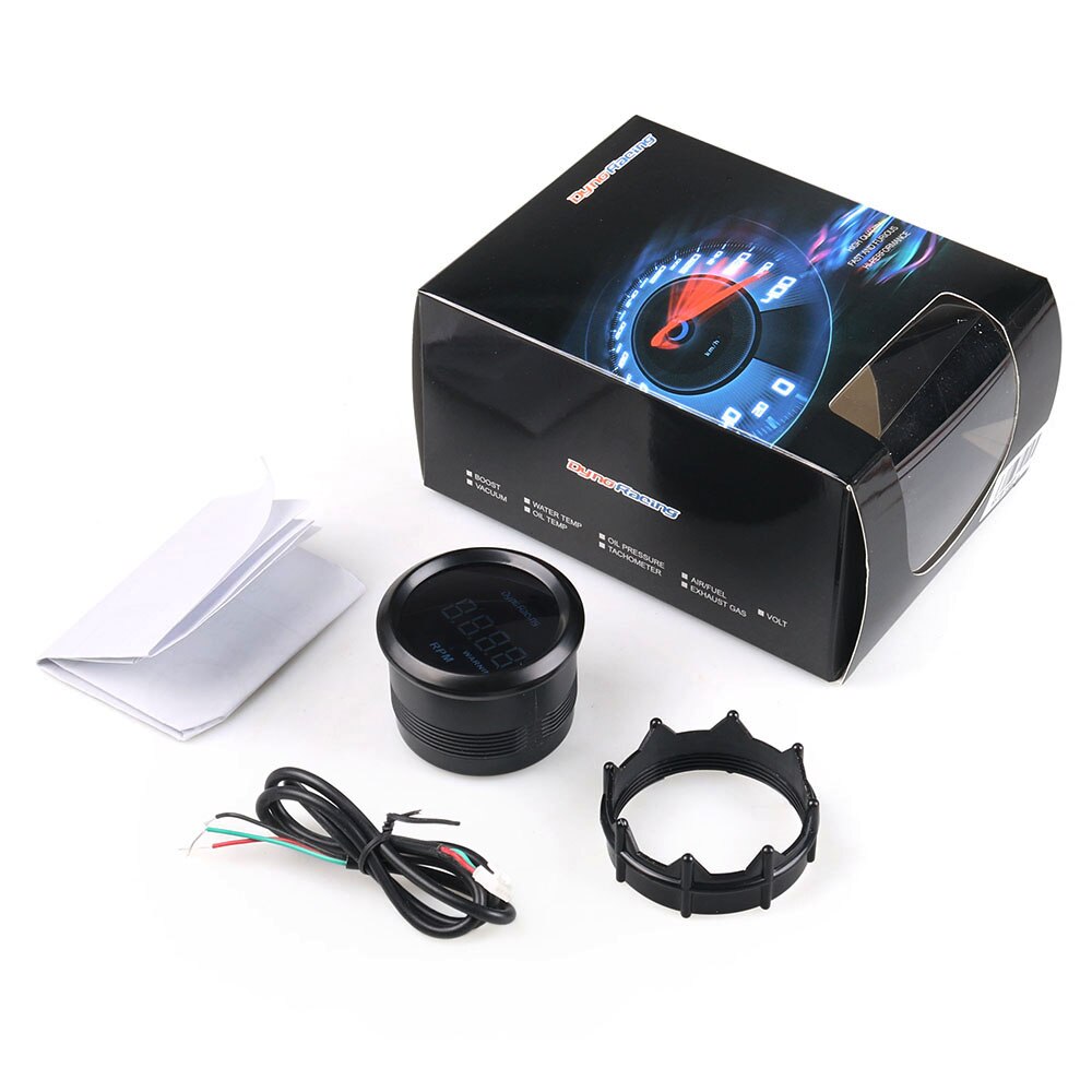 【0513yibiao2838】 Dynoracing 2" 52mm Digital Tacho Tachometer RPM Gauge Blue Led Car Meter Display. 