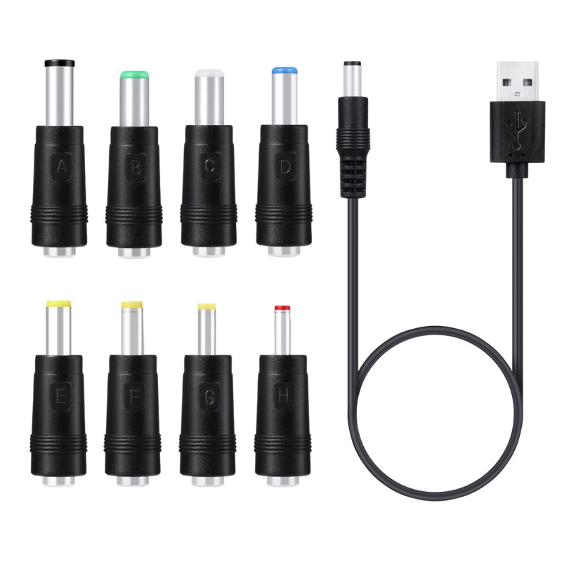 Crescent2 Universal 5V Power Cable Cord Charging Cable Tips for Router Moon Lamp LED Light. 