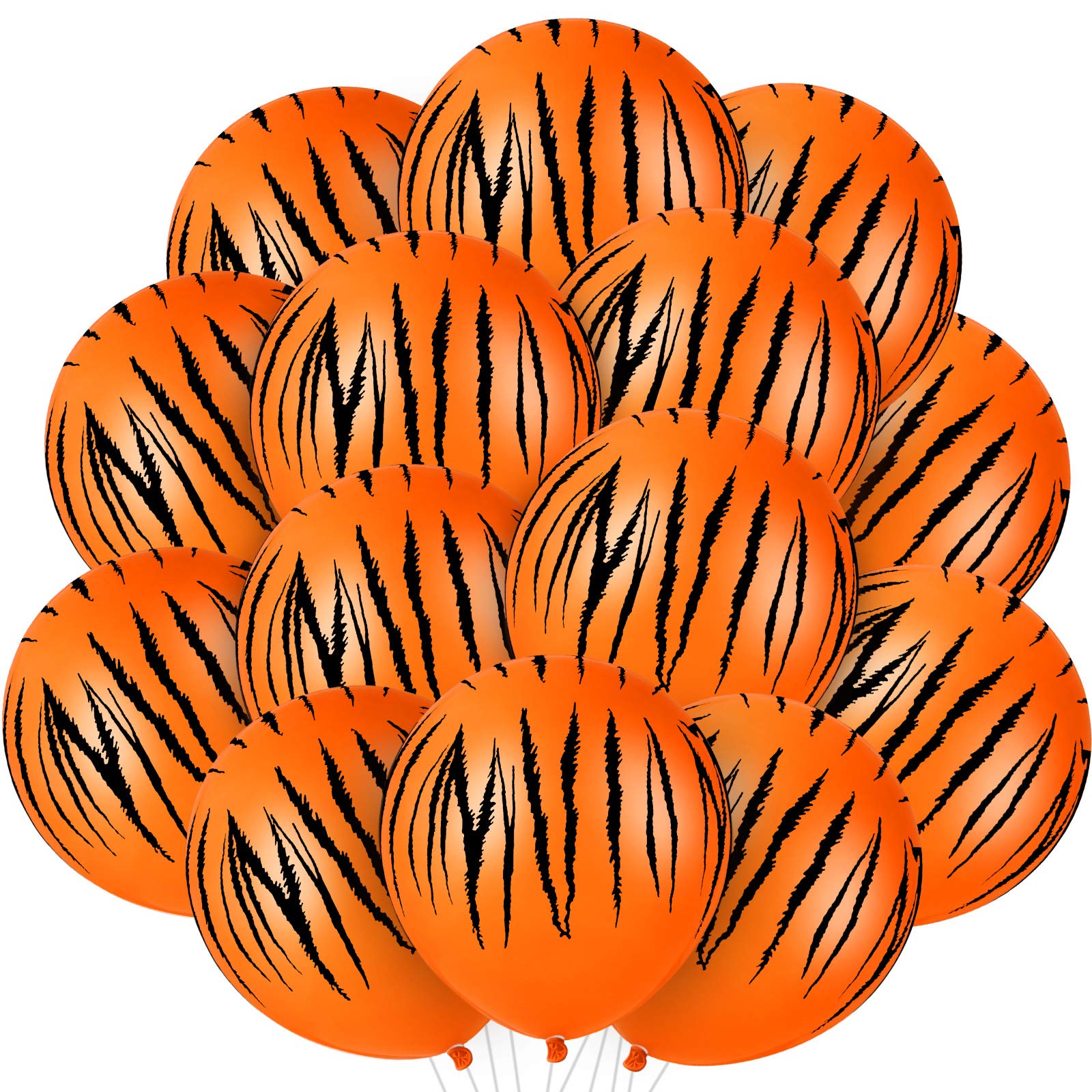 10 Pcs Jungle Animal Theme Latex Balloons - Leopard / Tiger / Zebra Balloons. 