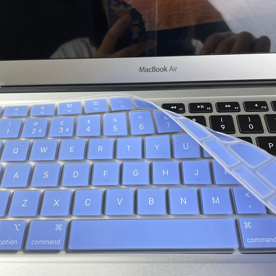 (Order message color) EU -Enter Laptop Keyboard Cover For Macbook Air 13 M1 chip A2337 A2179 Silicone Color waterproof Keyboard protective film Case. 