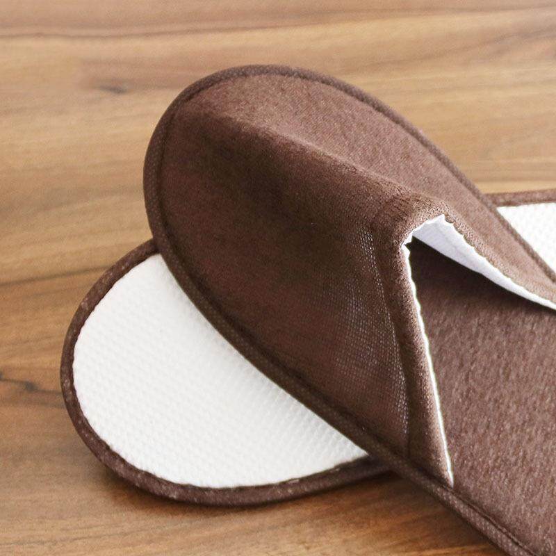 【WEJA】1pair Unisex Slippers Hotel Travel Spa Portable Slippers Disposable Home Guest Indoor Cotton Fabric Slipper. 