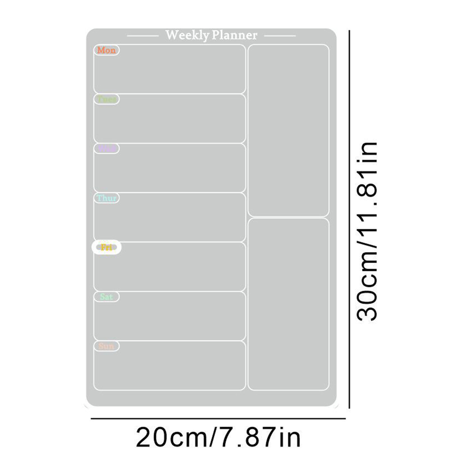 Penasfe Refrigerator Planning Board Clear Magnetic Weekly Meal Planner Whiteboard for Kitchen Fridge Easy to Erase Menu Board with Scratch-proof Surface Organize Week Efficiently Kitchen Memo Board. 