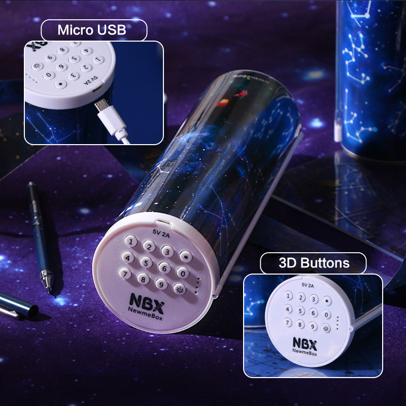Maoxia NBX Smart Lock Password Glitter Pencil Case Multifunctional Pencil Box For School Boy Plastic Transparent Meteor Falling Star. 