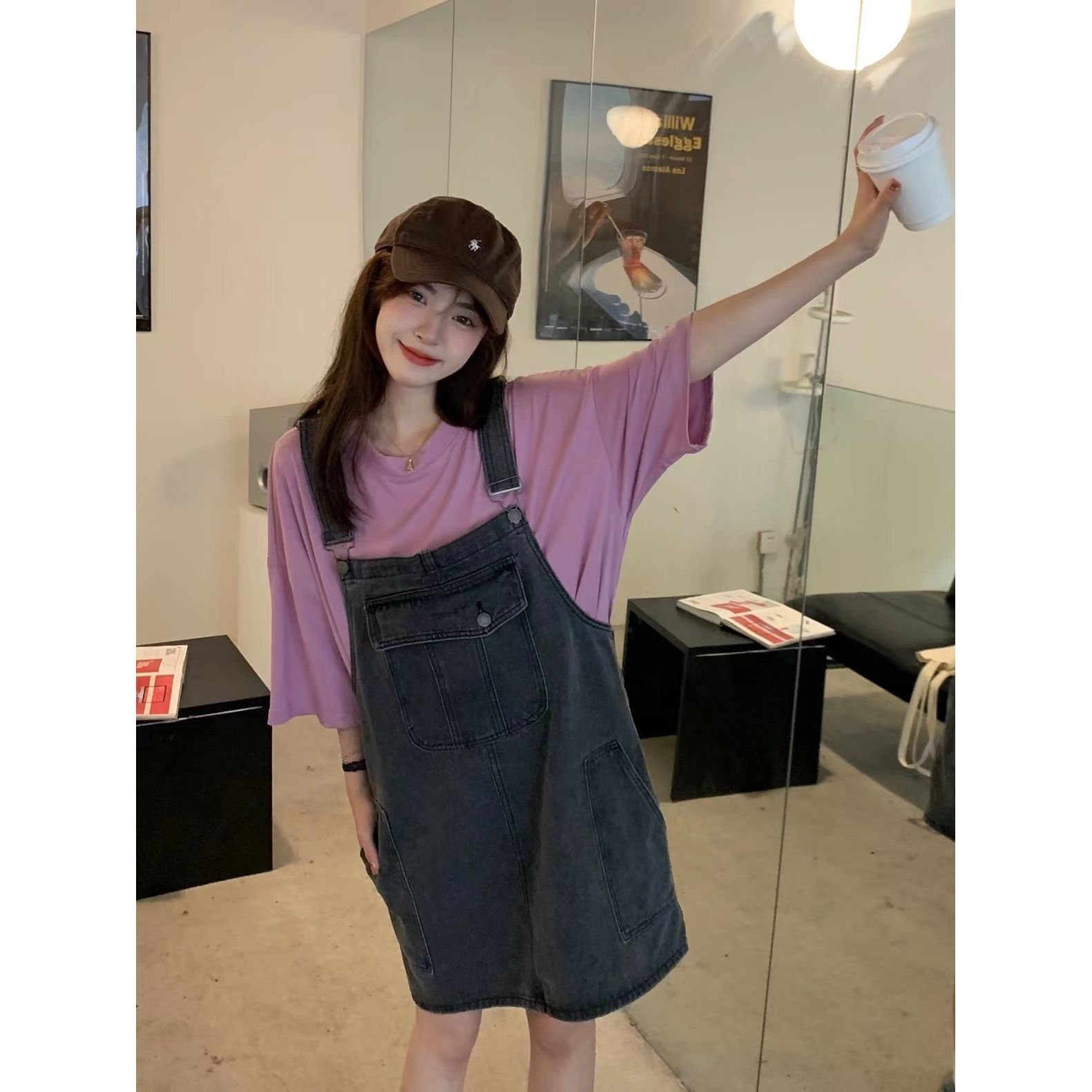 Overall skirt outlet asian