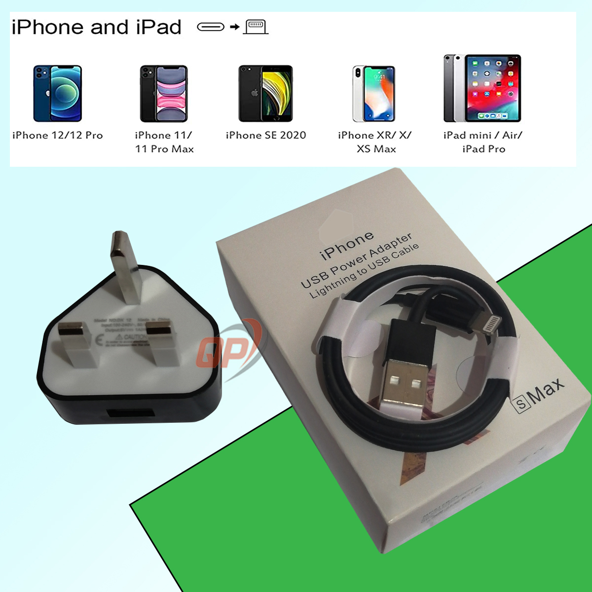 USB Power Adapter and Lightning to USB Cable Daraz.lk