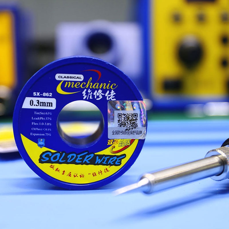MECHANIC SX-862 Rosin Core Solder Wire 60g 0.3/0.4/0.5/0.6/0.8/1.0/1.2mm Low Melting Point Welding Tin Wire BGA Soldering Tools