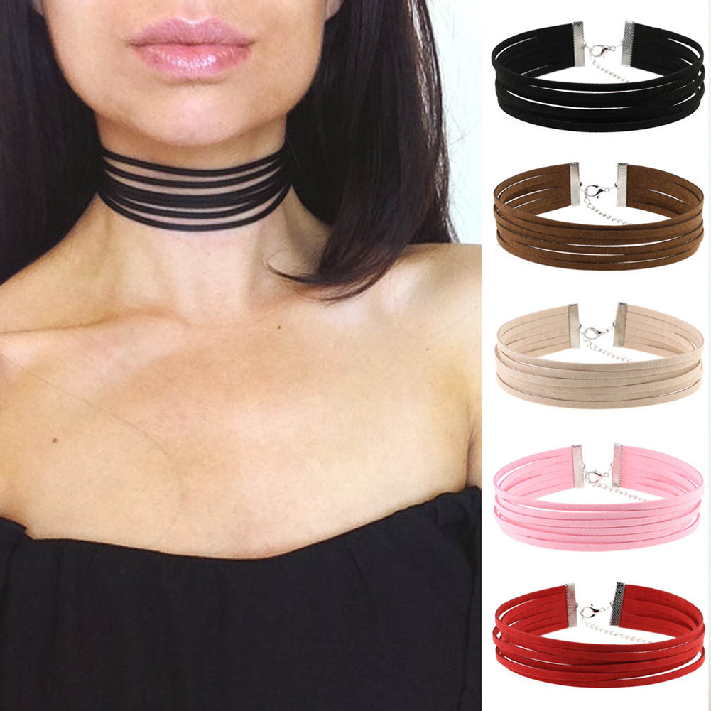 Gothic Multilayer Choker Lobster Clasp Gothic Party Club Pub Women's Necklace. 