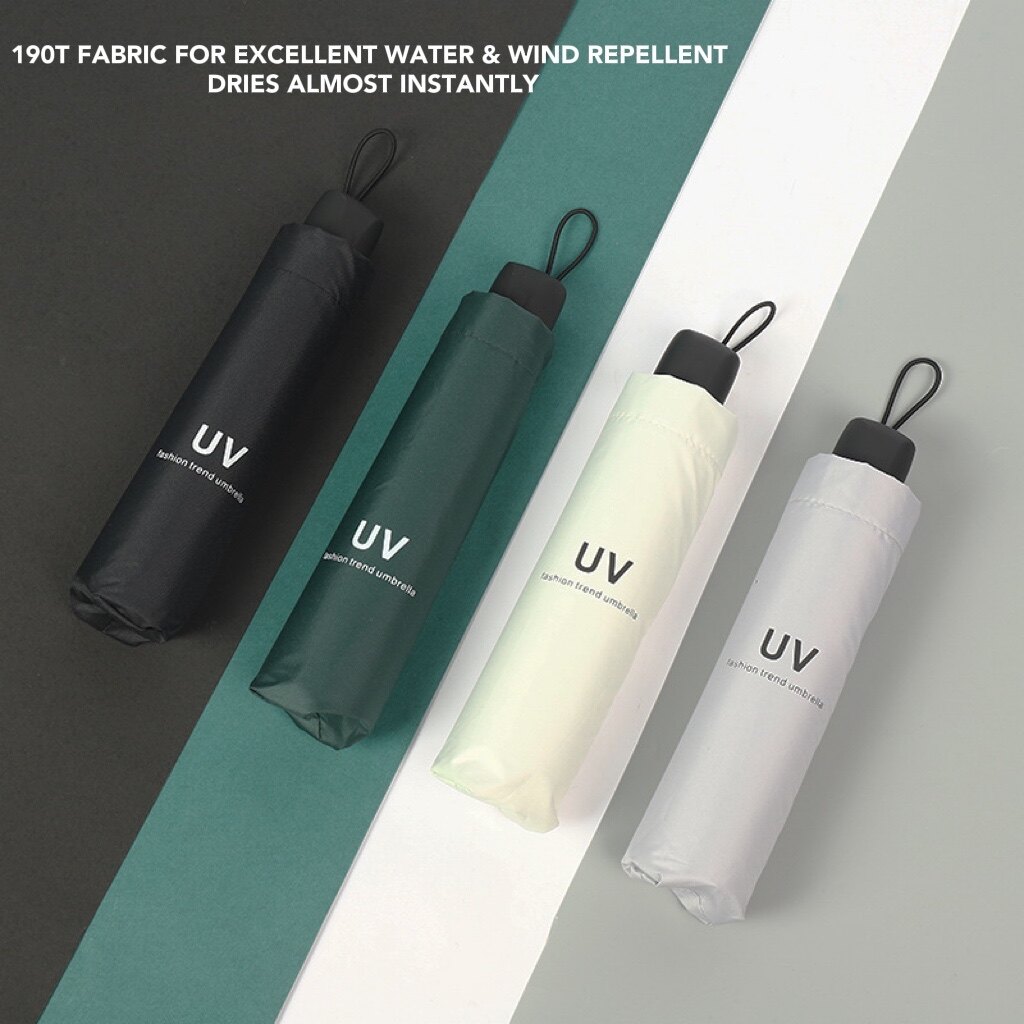 💥Ready Stock💥Manual Uv Umbrella Super Prevent Sun Folding Umbrella. 