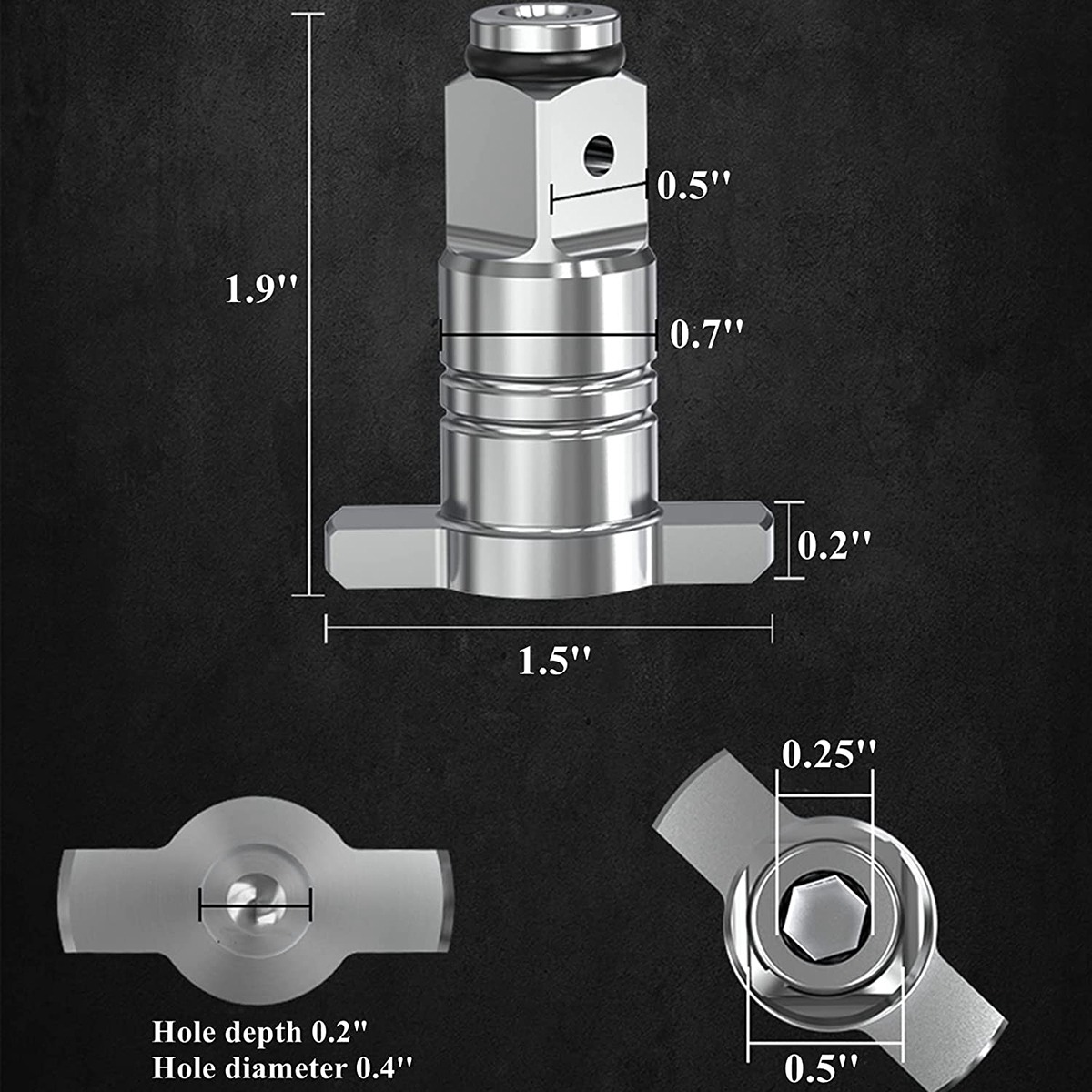Compatible Impact Driver Anvil Assembly in Drill Head Housing. 