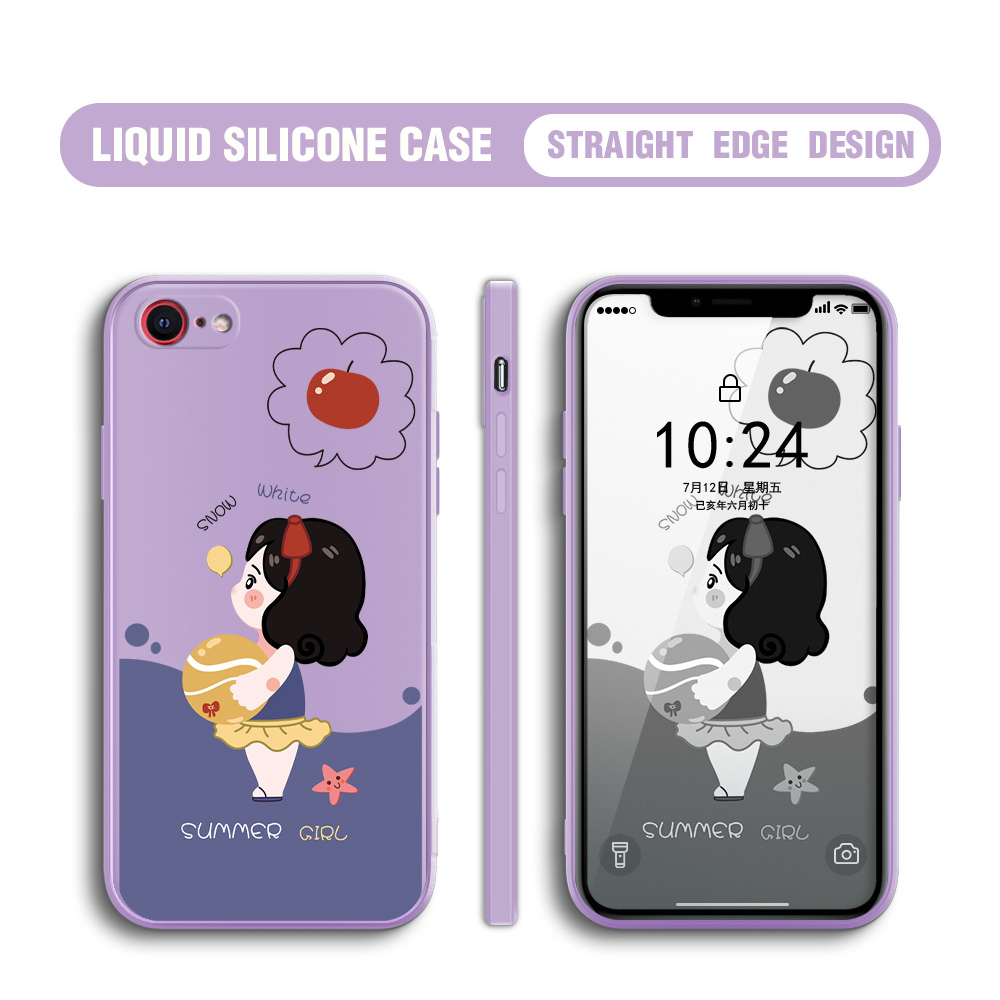 Hontinga For Iphone Se Case Cute Snow White Phone Case Original Square Liquid Silicone Cases Full Cover Camera Shockproof Protection Case Buy Online At Best Prices In Srilanka Daraz Lk