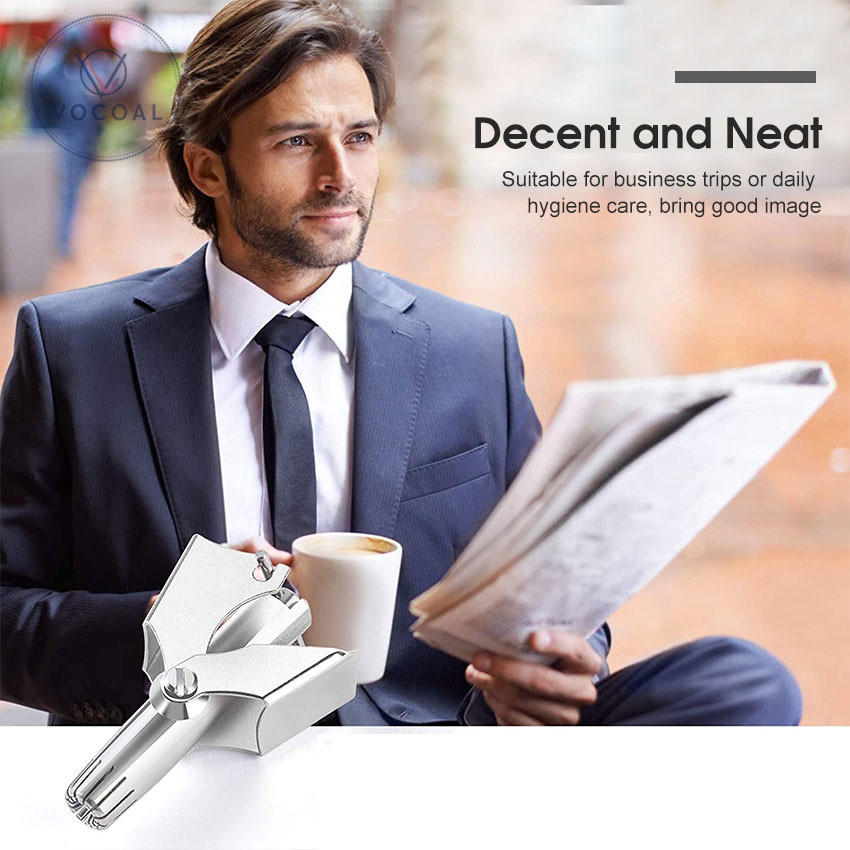Vocoal Nose Hair Trimmers Personal Care Nasal Hair Groomers Ear Hair Razor Manual Cutter Nasal Shaver For Man Convenient Mini Portable Nose Hair Clipper Washable. 