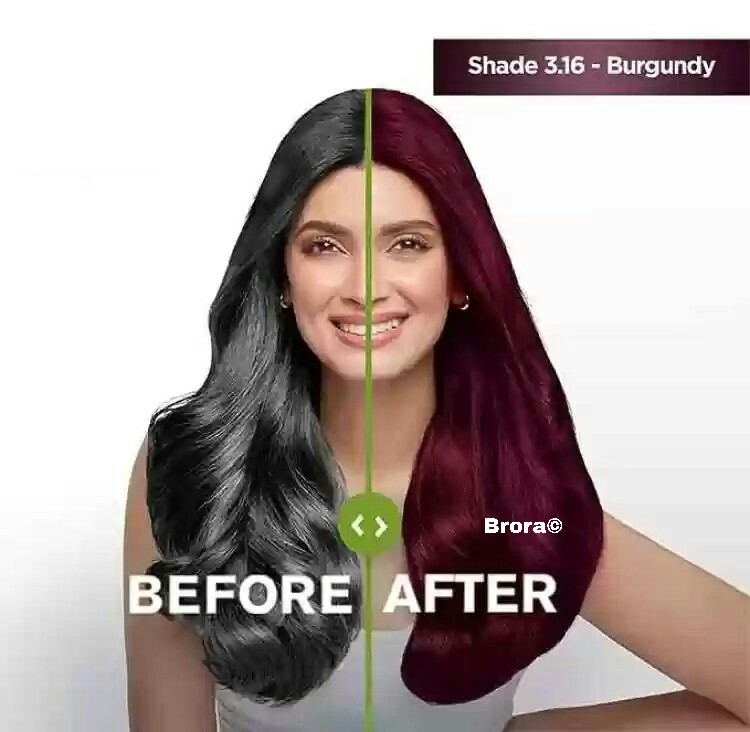 Garnier Color Naturals Nourishing Permanent Hair Color Cream - Natural Black - 1 , Darkest Brown - 3, Burgundy - 3.16  (30 g + 30 ml +-5ml ). 