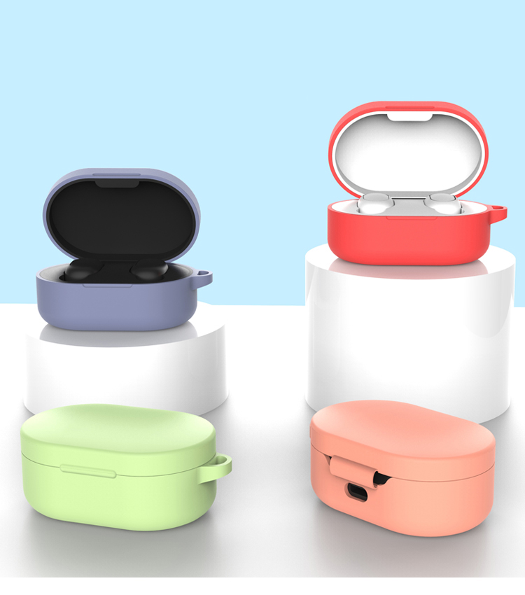 Soft Silicone Cases Redmi Mi tws redmi Airdots 2 Airdot S Wireless Bluetooth Soft TPU Cover For xiaomi redmi Airdots Protective Rubber Case Air dots 3 With Buckle. 