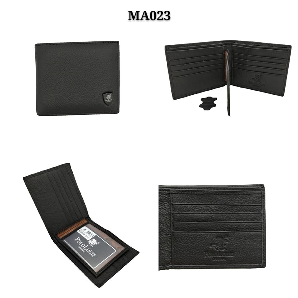 NEW Luxury Original Polo Louie Men's Top Quality Genuine Cow Leather Wallet For Men Dompet Kulit Lembu. 