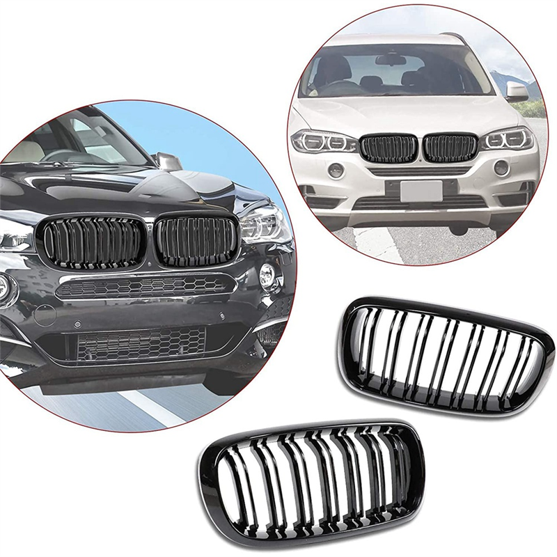 Front Bumper Kidney Grille Grill Cover Replacement for BMW X5 F15 X6 F16 X5M F85 X6M F86 2014-2019. 