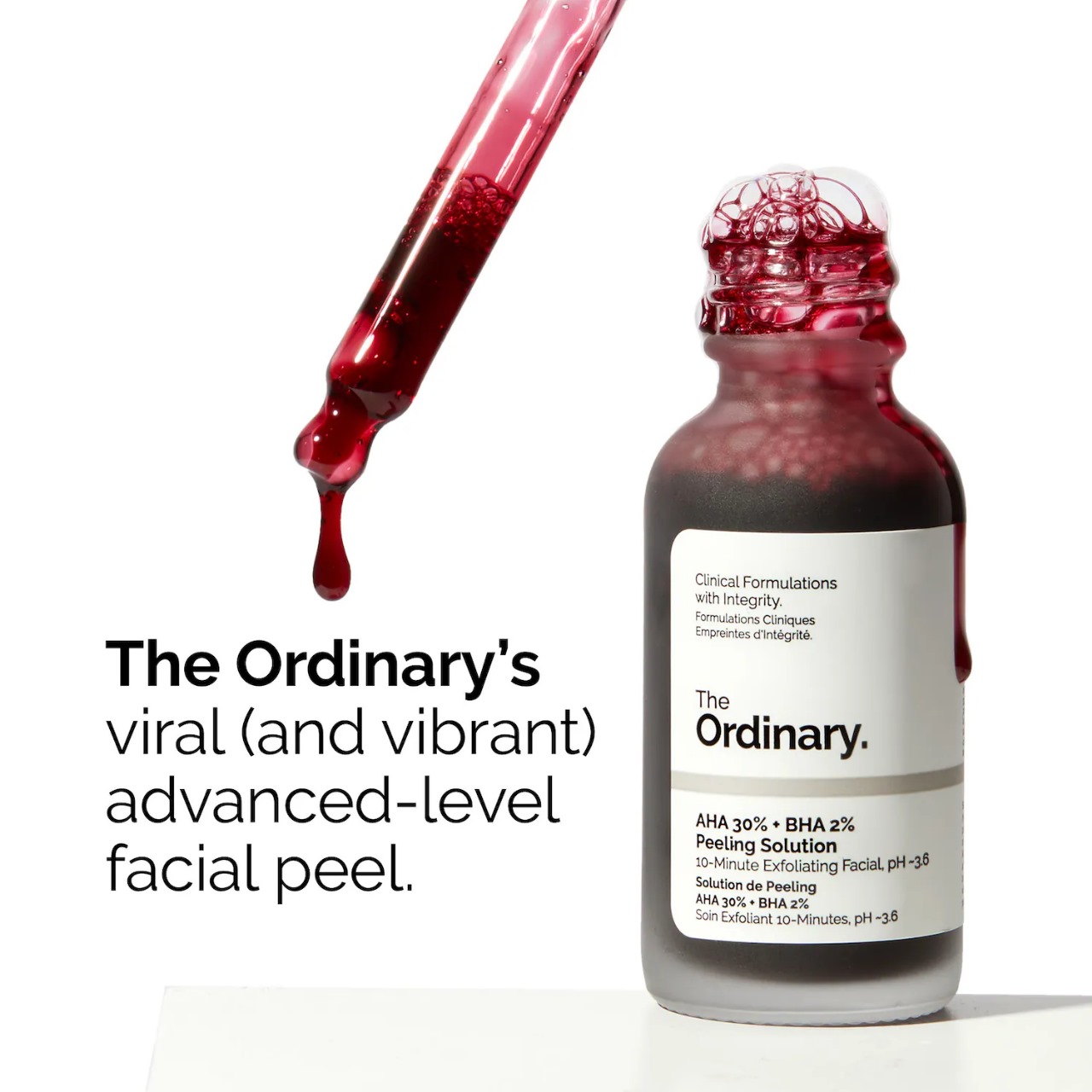 Original Made in CANADA The Ordinary AHA 30% + BHA 2% Peeling Solution. 