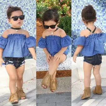 baby girl jeans shorts set