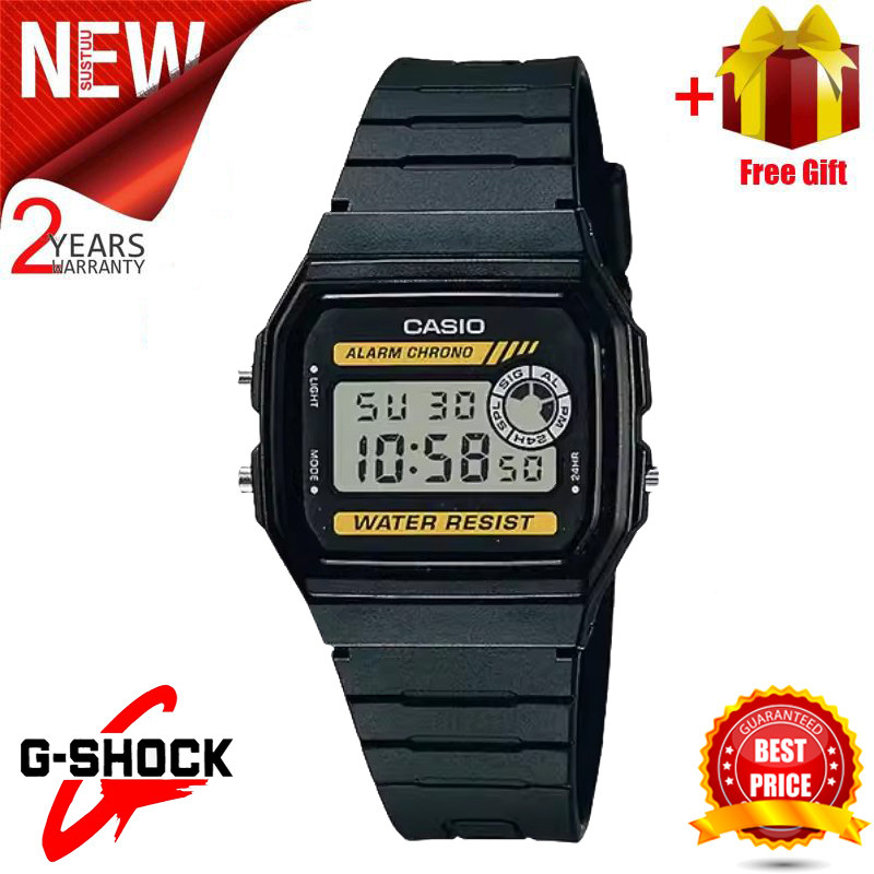 (Ready Stock) G-Shock Men Watch Digital Sport Watch LED Display Water Resistant Shockproof and Waterproof World Time LED Auto Light Sports Square Wrist Watches F94W-9. 