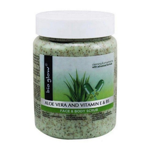 BioGlow Aloe Vera And Vitamin E And B5 Face And Body Scrub 500ml