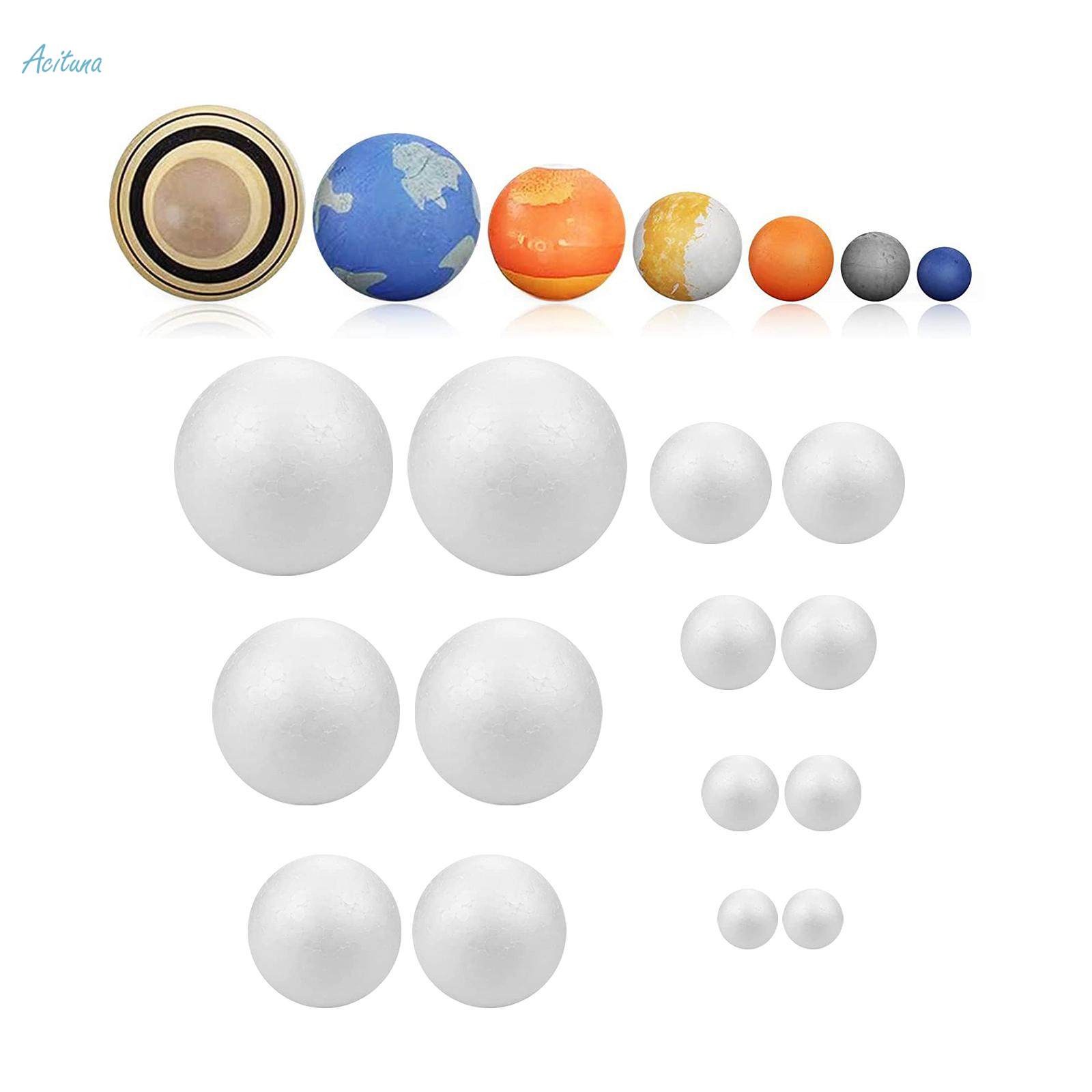 14x White Foam Balls Polystyrene Balls for Wedding Modeling Science Projects