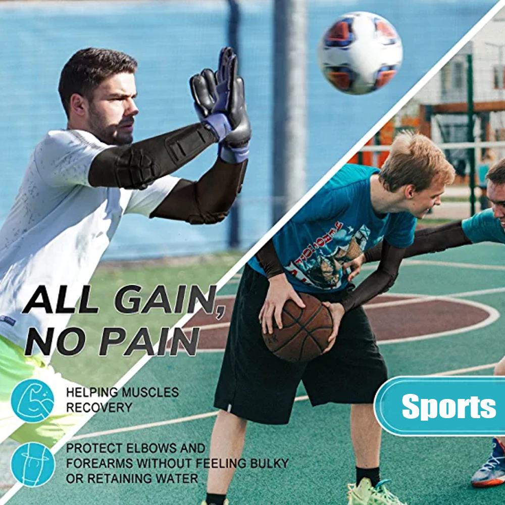 1PCS Arm Sleeves, Youth Adult Basketball Shooter Sleeves,Elbow Forearm Crashproof Pads for Football Basketball Volleyball Soccer. 