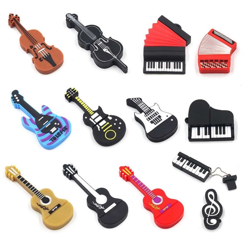 【128GB E】 Fast pen drive musical instrument keyboard accordion guitar violin flash drive 16G 32g 64g 128G. 