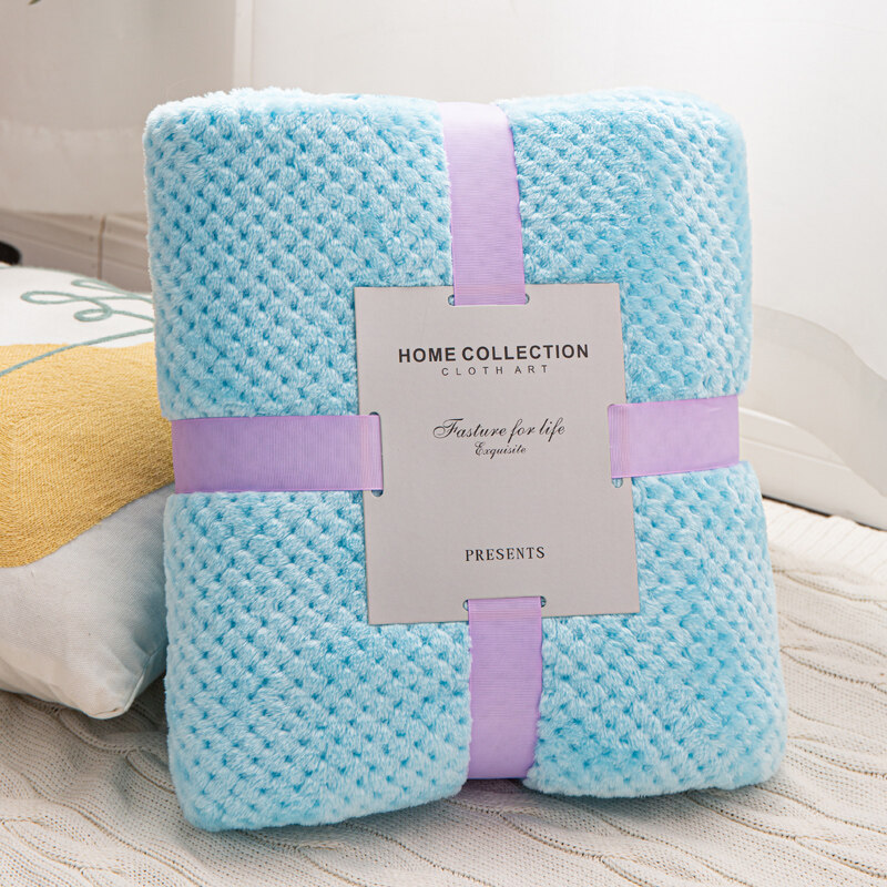 Super Soft Fluffy Plaid Winter Bed Blankets Large Thick Fleece Sofa Blanket Pink Small Microfiber Blanket for Kids Bedding Home. 
