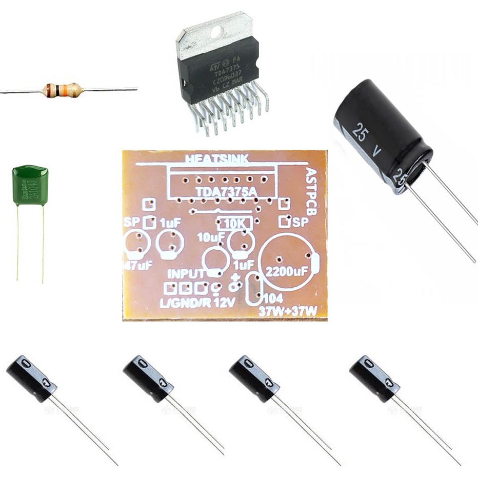 TDA 7375 / STA 540 Audio Amplifier PCB KIT 2CH IC 2 x 35W  Stereo Audio amplifier Board MP3 Alternative for TPA3110