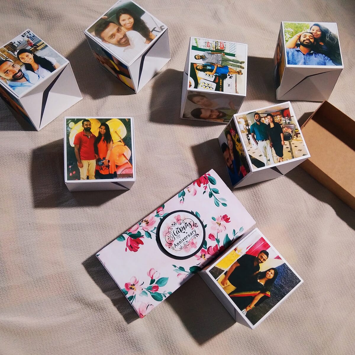 Surprise Bumping Magic Photo Cube Anniversary Birthday Special Occasions Gift