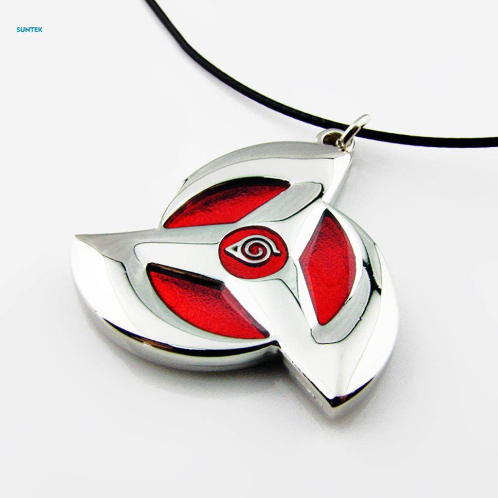 RED KANJI SYMBOLS Naruto 10 Pcs. Necklace & Ring Set (Anime Charm  Pendant)