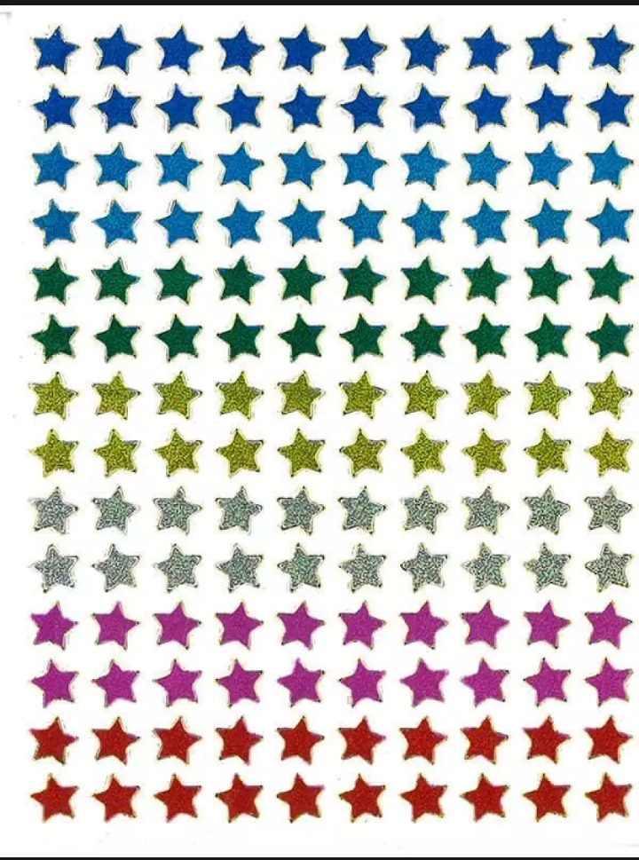 Large Star Sticker Sheet -01 nos. 