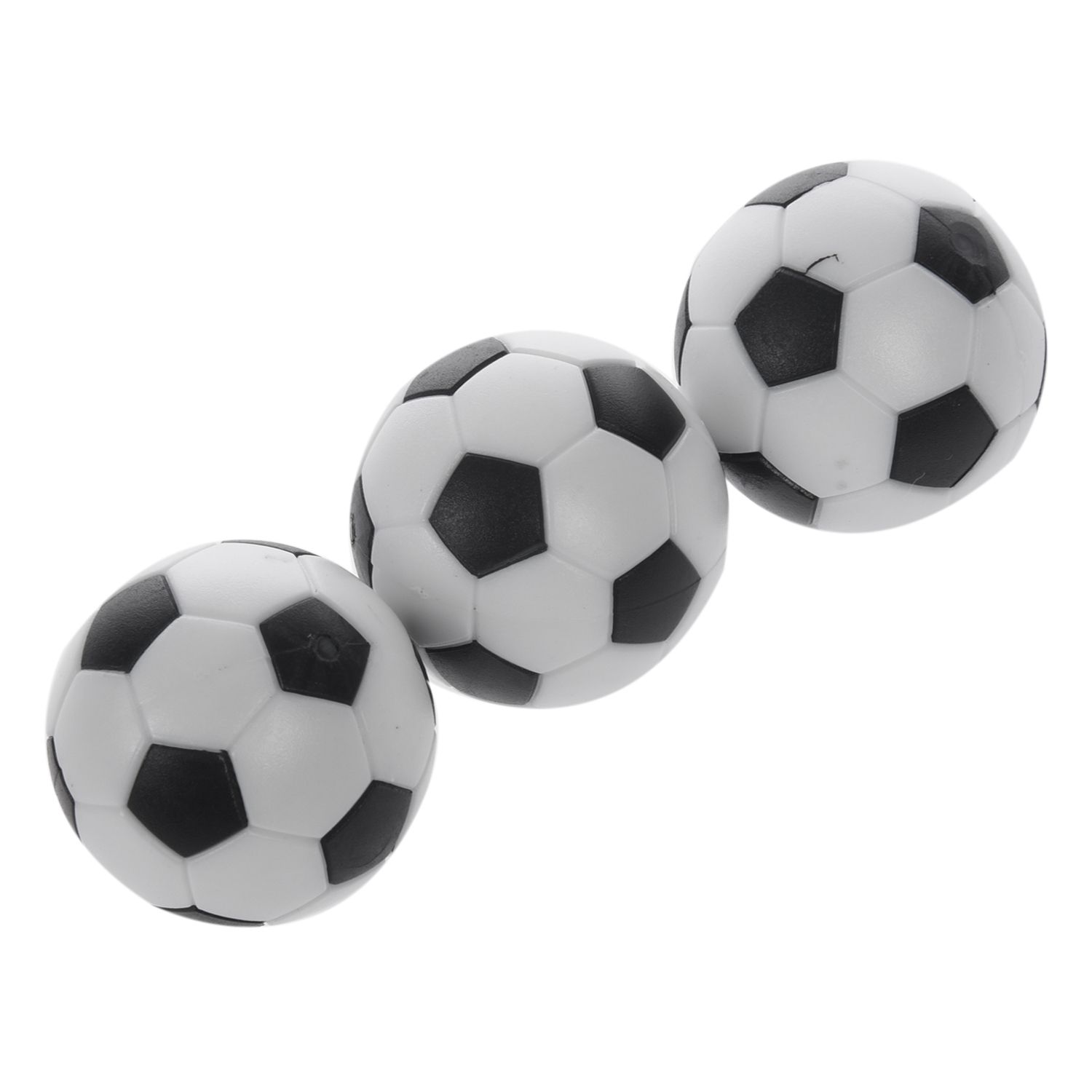 5x Plastic 32mm Soccer Indoor Table Football Ball Replace Black+white. 
