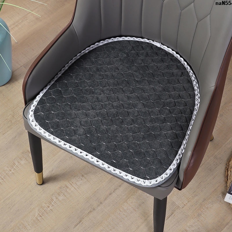 Chair Sand Negotiation Mat Commercial Horseshoe Plaid Makeup ～ Chess Placemat Semi-Round ins Nail Hair Chair Seat Net Red Chair ;. 