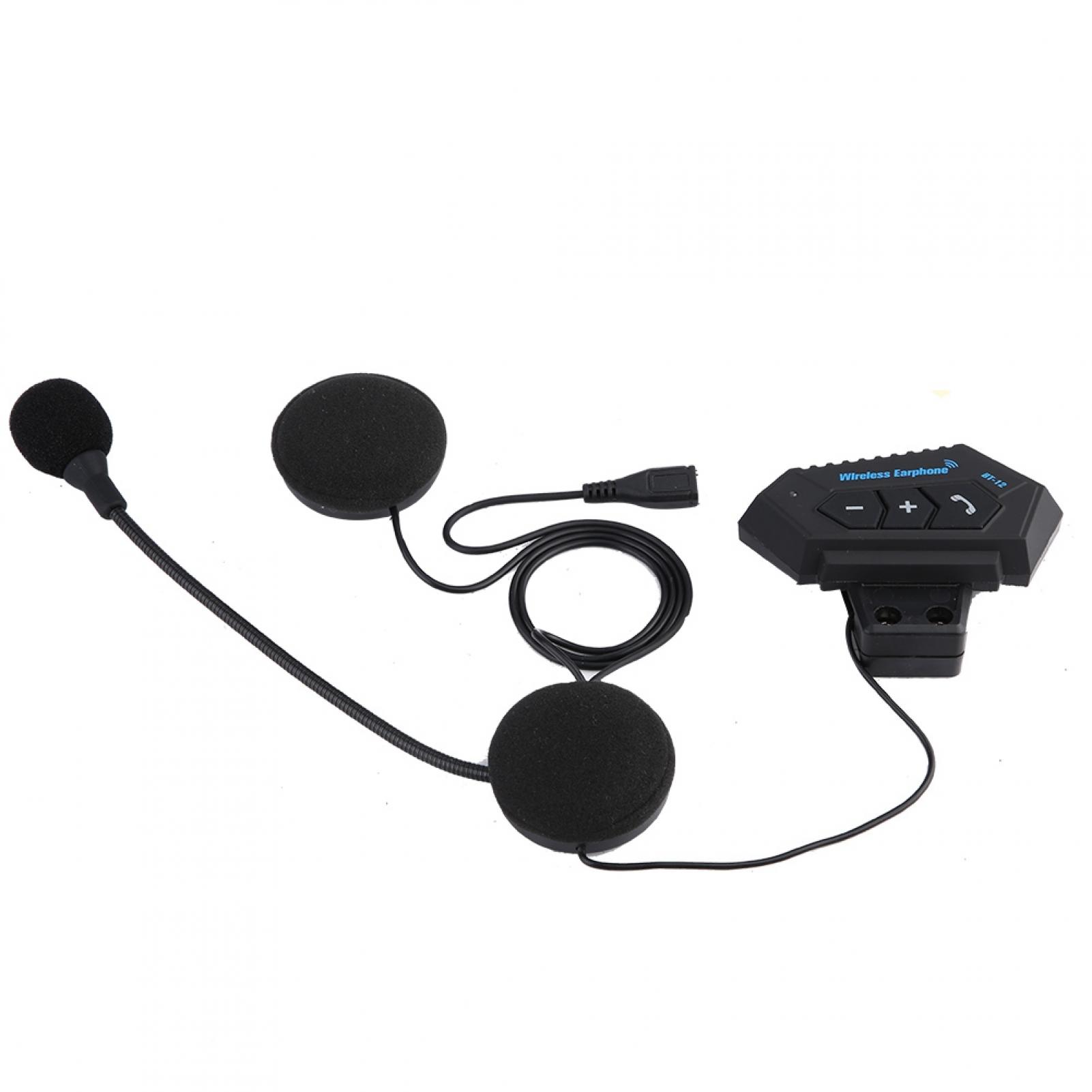 1 Pair Motorcycle Helmet BT Headset Headphone Speakers Support Hands-free Calling. 