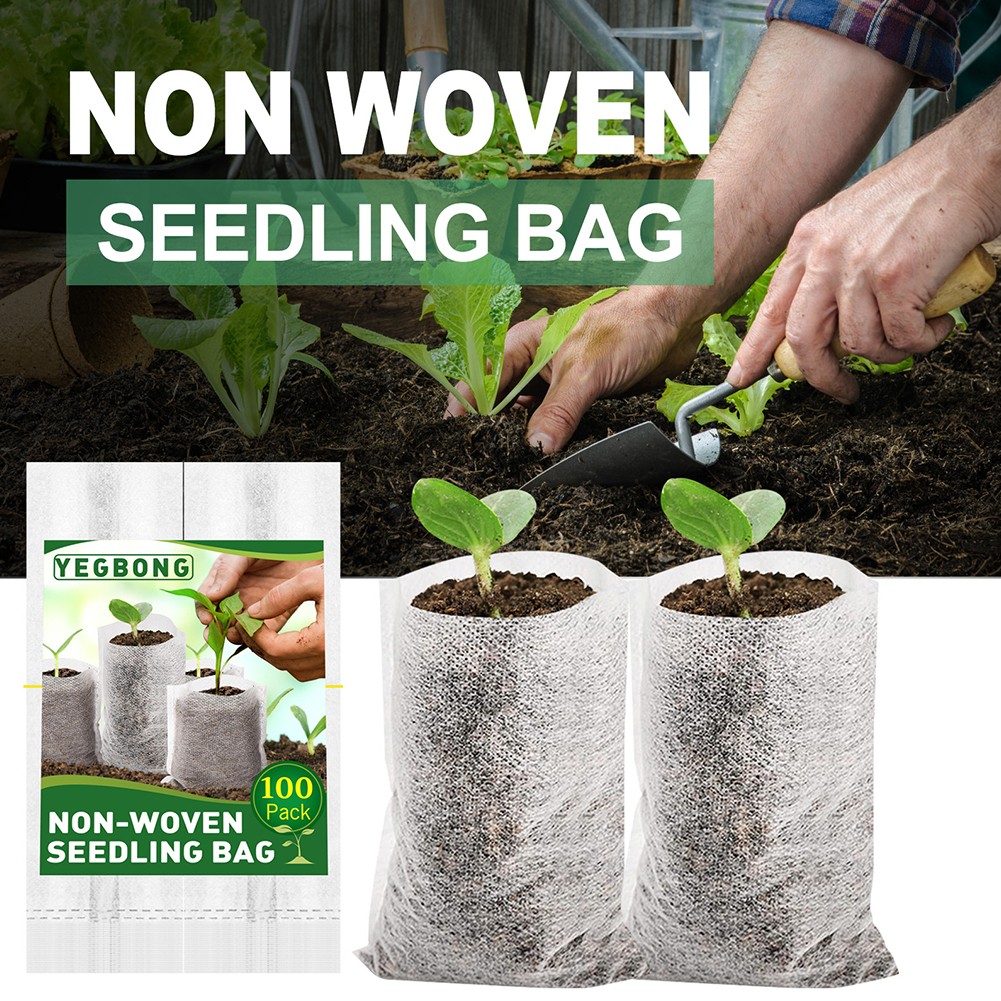 100pcs Non Woven Nursery Bags Plant Gro W Plants Pouch Fabric Se お礼や感謝伝えるプチギフト