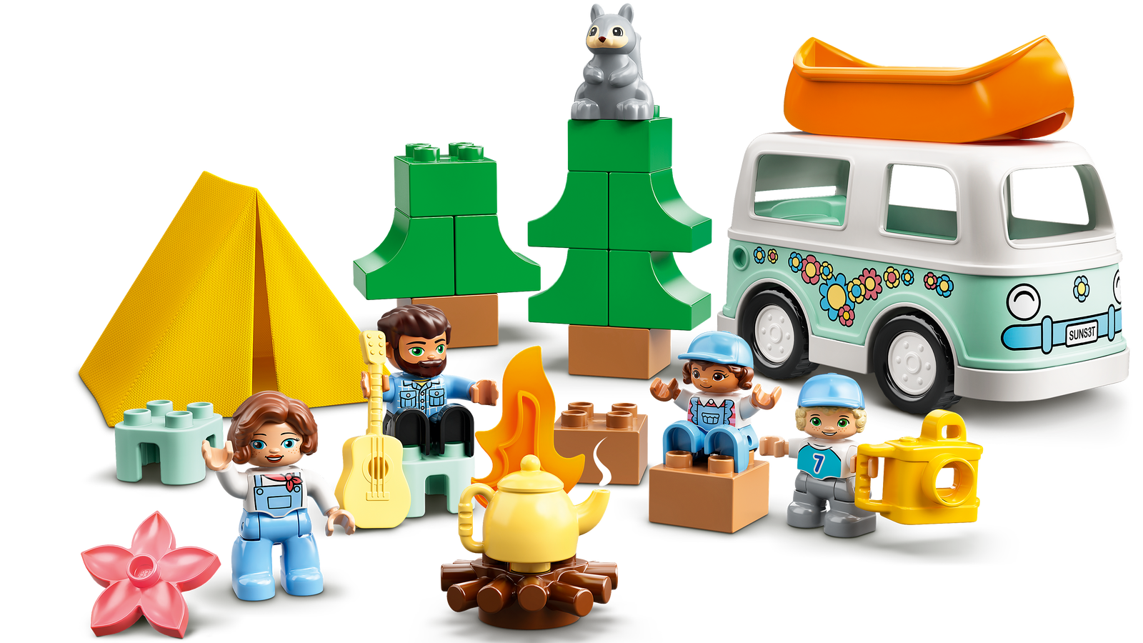 LEGO DUPLO Town Family Camping Van Adventure - 10946 - Playing and Learning Blocks for Toddlers and Kids - New 2021 - (30 Pieces). 
