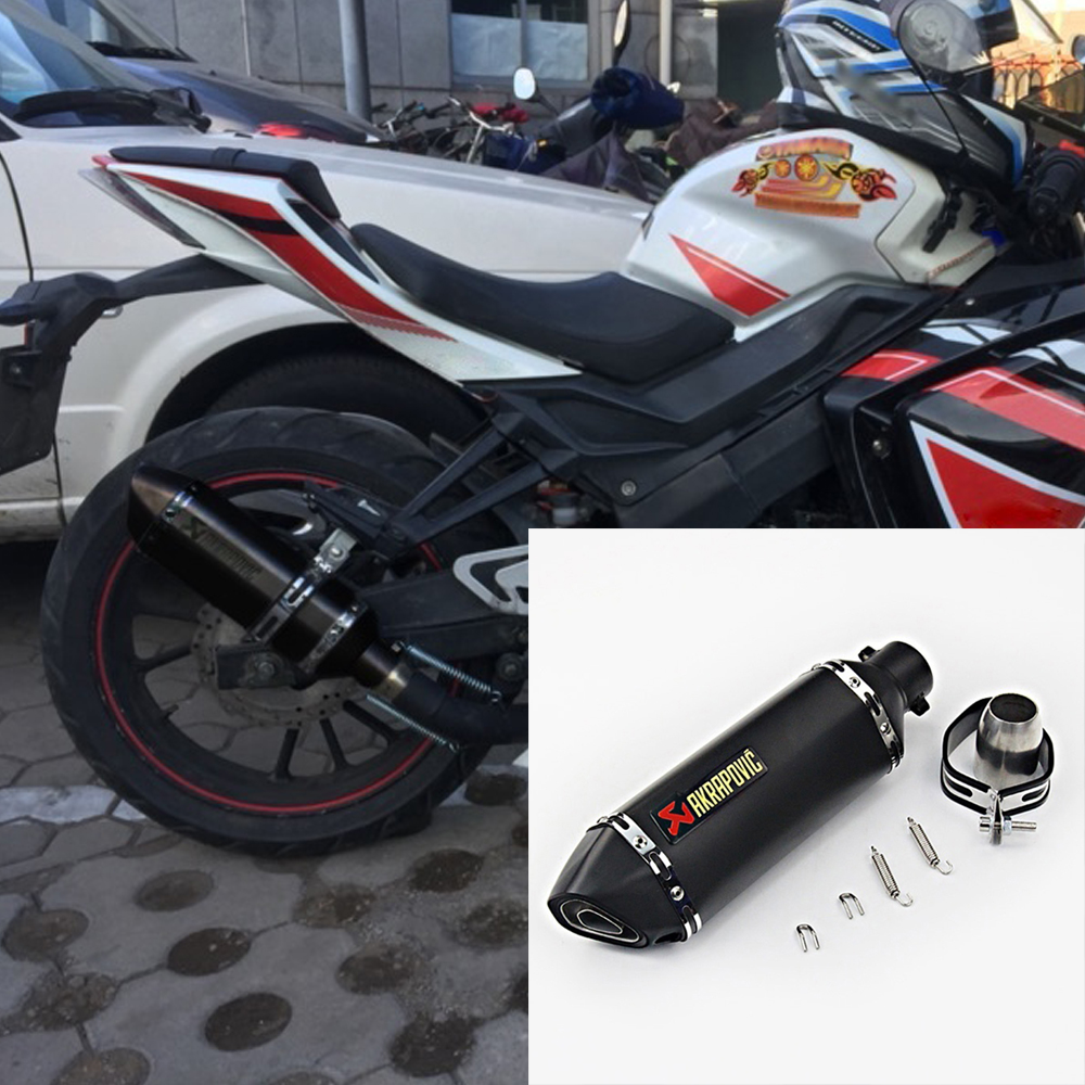Universal Exhaust Muffler Pipe with DB Killer Silencer slip on 38-51mm for Motorcycle ATV Bike High Temperature Exhaust Pipes. 