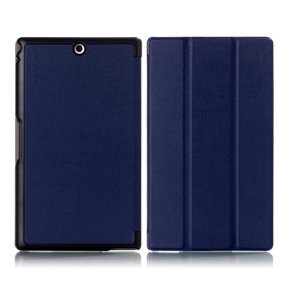 Tri-Folding PU Leather Magnetic Case for SONY Xperia Z3 Tablet Compact SGP611 SGP612 SGP621 SGP641 Smart Cover Auto Wake-Sleep