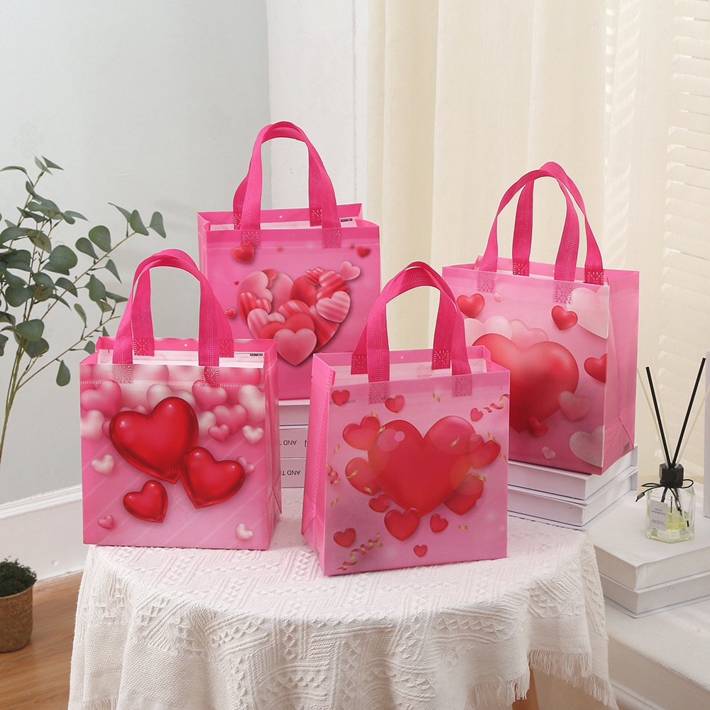 Festival Holiday Wedding Candy Pouch Favors Snack Surprise Fabric Waterproof Non-woven Love. 