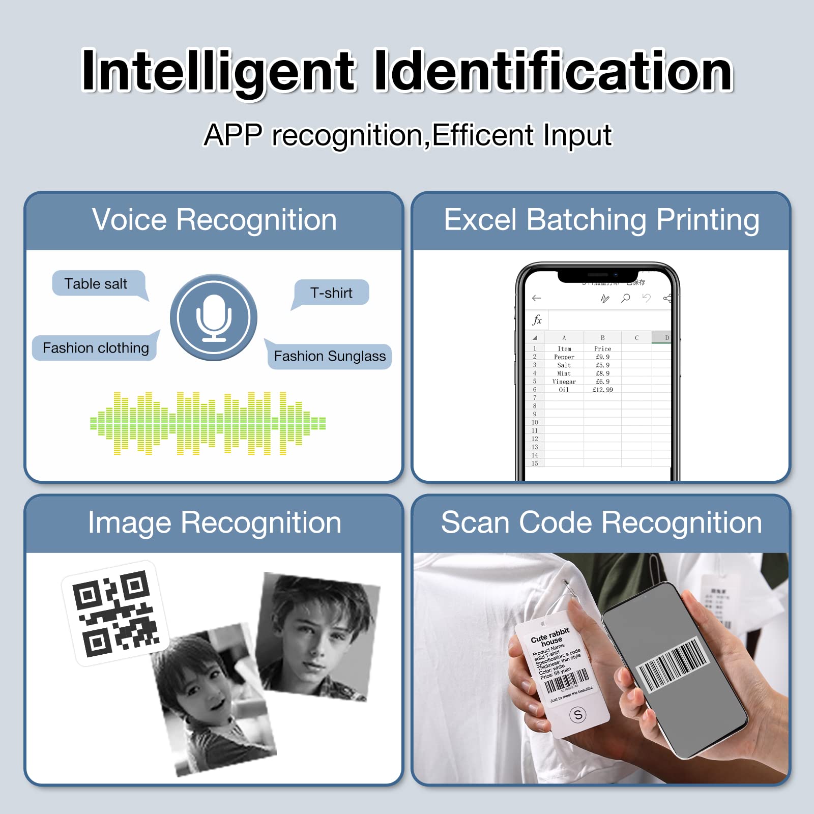 Ink Free Label Printer, Barcode, Food Label, Clothing Tag, Thermal Sensitive Adhesive, Small Label Machine, Commercial Portable Small Printer In Supermarkets. 