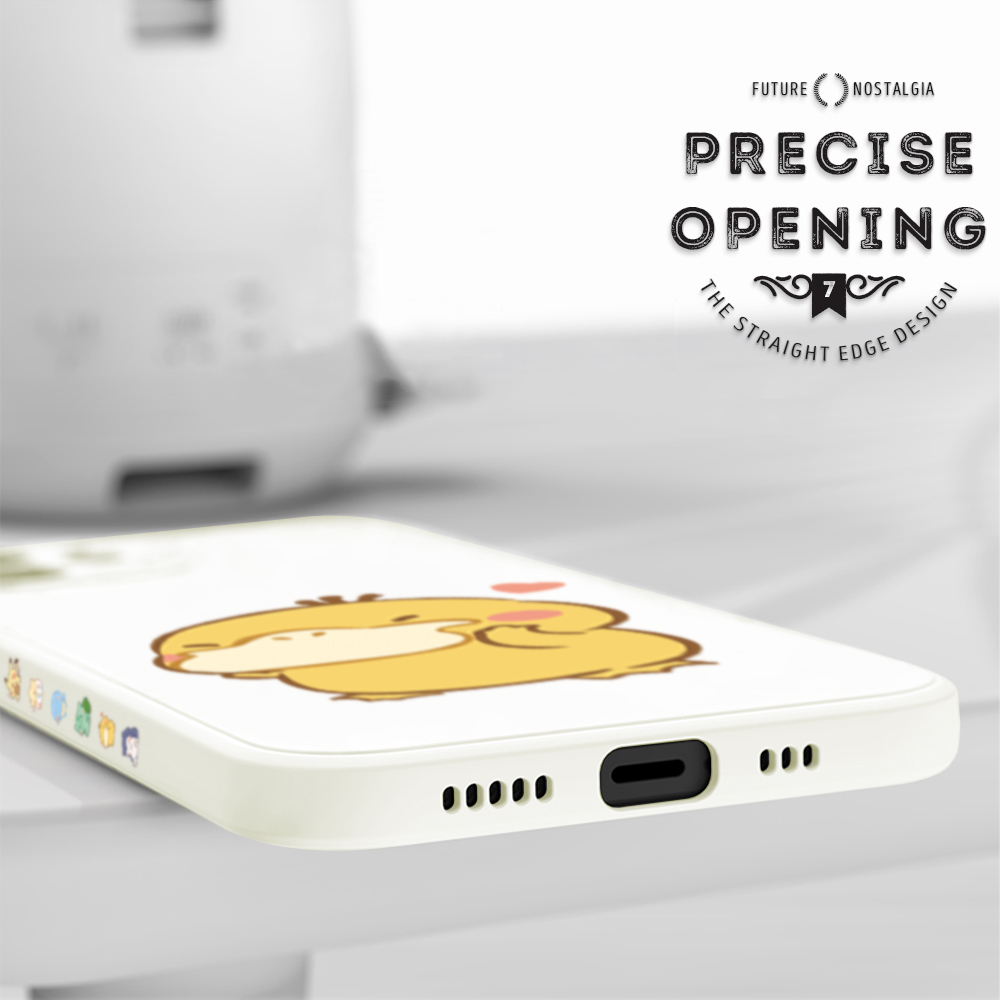 Hontinga for Huawei Nova 3 Back Cover Cute Cartoon Duck Side Design Case Soft Square Edge Liquid Silicone Phone Cases. 