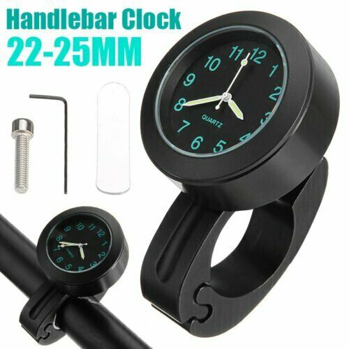 Mini Universal Waterproof Bike Watch Glow In Dark Clock Motorcycle Alluminum Alloy Dial For Mounting Bicycle Handlebar -Handlebar Clock. 